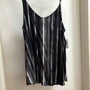 Torrid Gray and Black Relaxed Tank Top